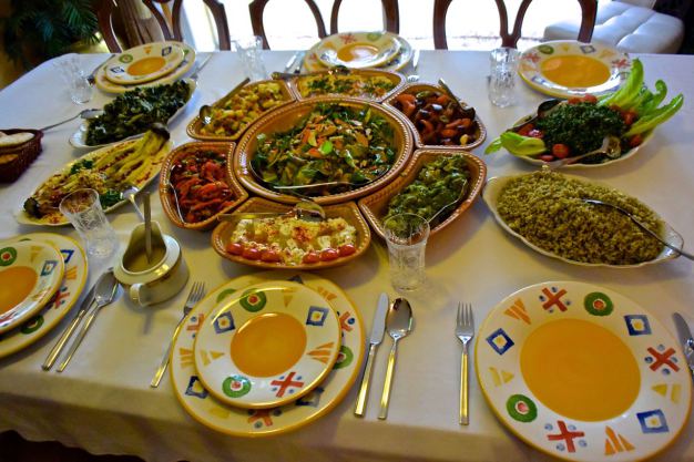 Arab salad feast (Isreal).