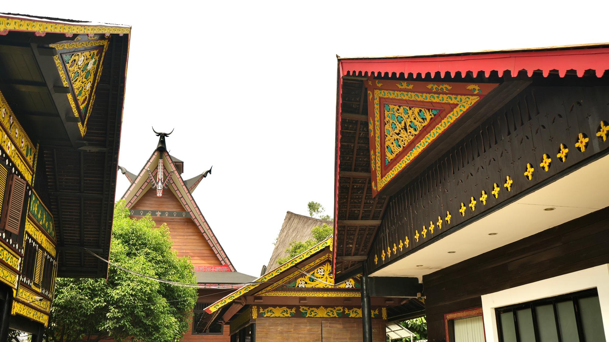 Different-style roofs