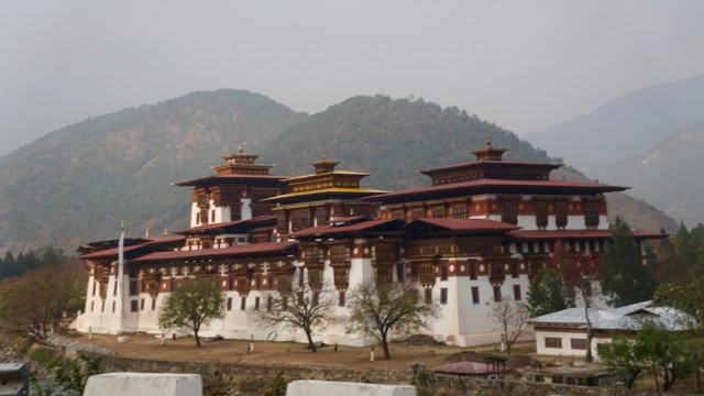 The historic 17th century fortress of Punakha.