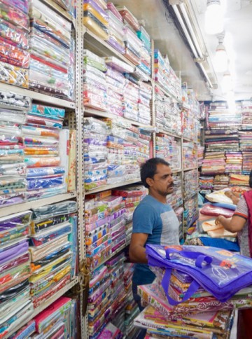 Crawford Market cloth merchant.