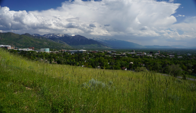 Beautiful panorama overlooking Salt Lake City, Utah.