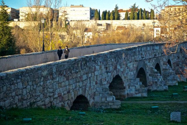 Two-thousand-year-old Roman bridge, still in use in Salamanca