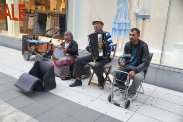 Bulgarian street musicians on the main pedestrian street in Stockholm