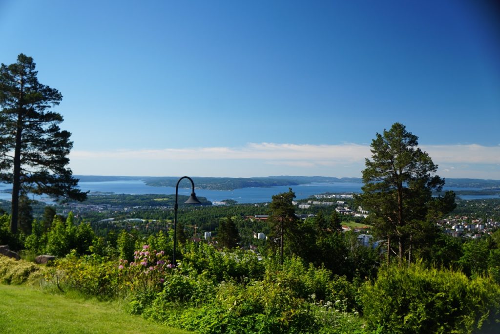 View of the Oslo fjord from our hotel