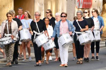 All female Oslo marching drum corps