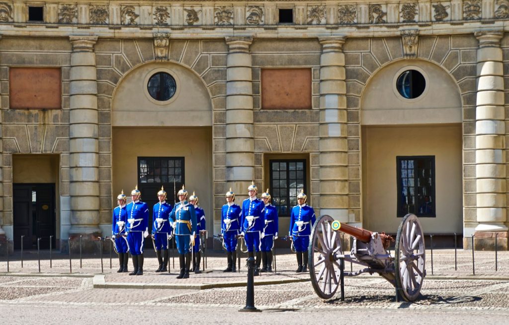 The changing of the guard at the Royal Palace