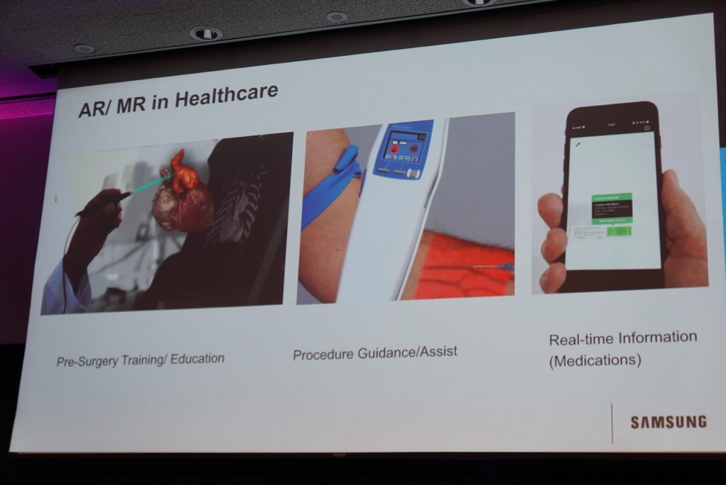 Applications of VR in different healthcare departments/divisions