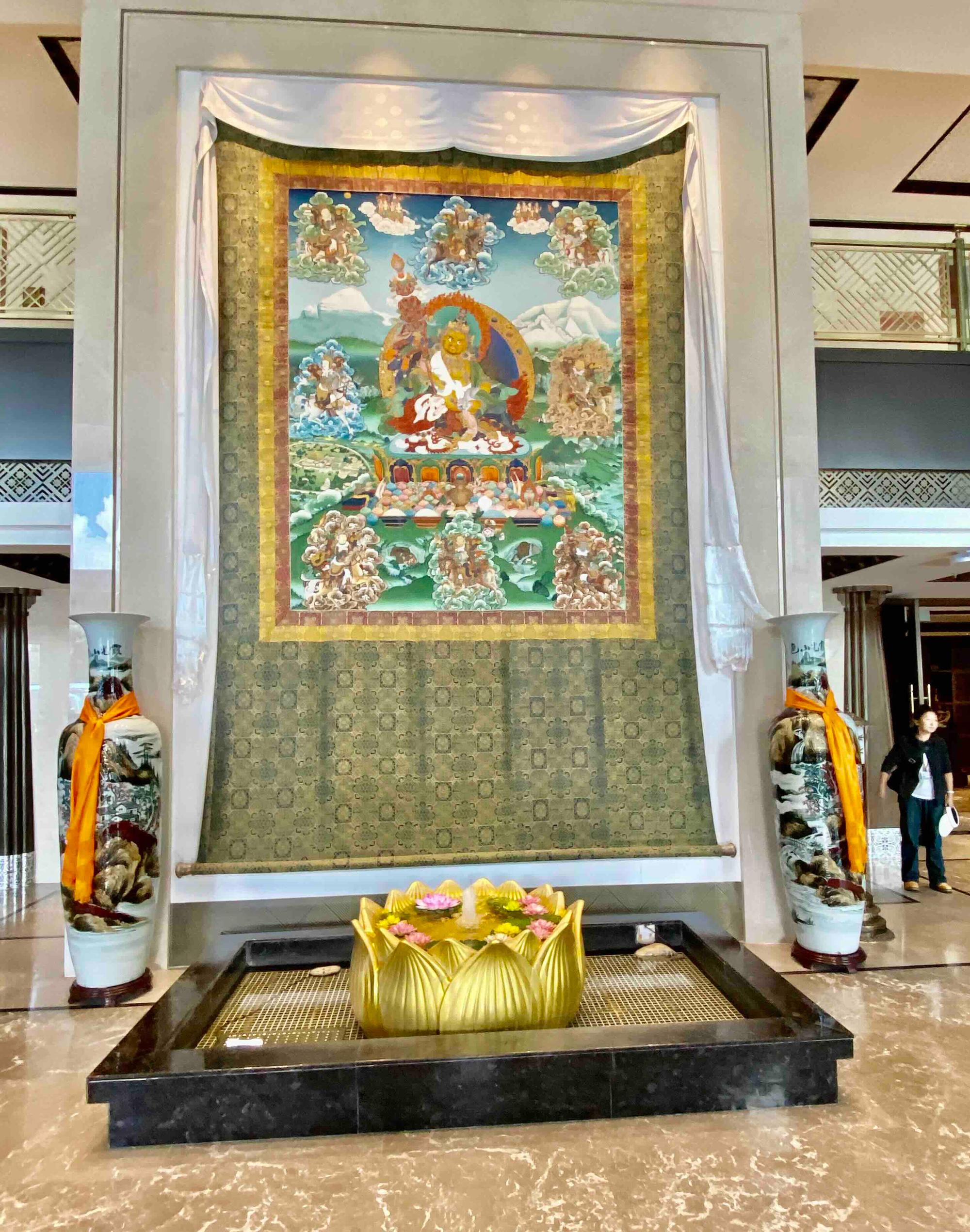 Mandala with Vases in hotel atrium