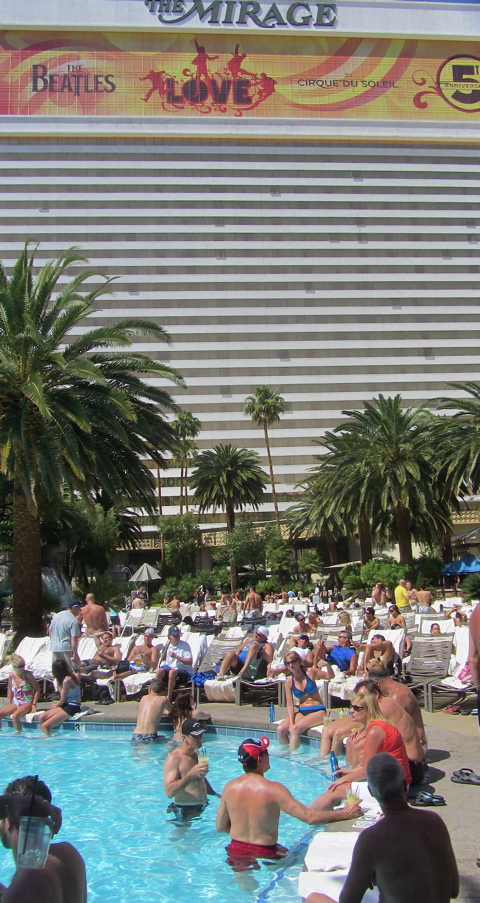 The Mirage Hotel and Pool.