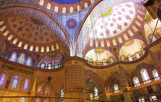 The Blue Mosque interior.