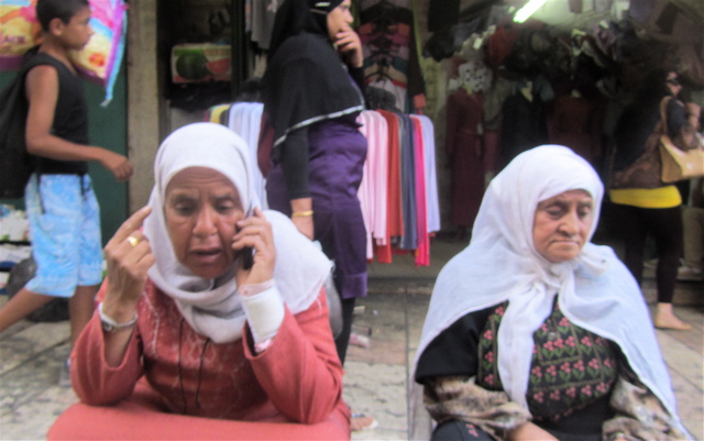 Israeli Arab vegetable sellers in Jerusalem.