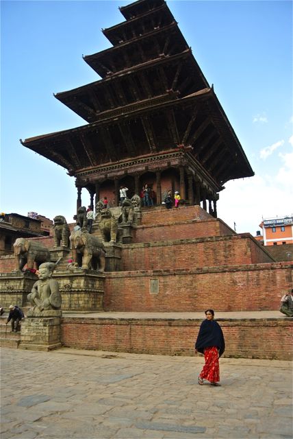 One of Bhaktapur's most famous temples; I played a concert on these steps in 1983.
