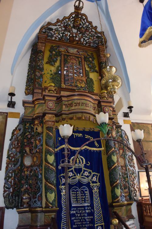 The Bima: the ornate container of the blessed Torah scrolls