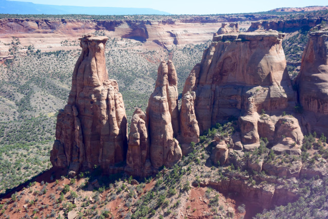 Stone columns within Colorado National Monument near Grand Junction, Colorado 