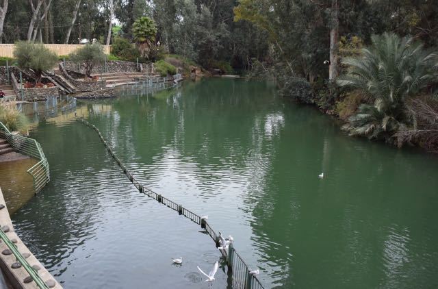 Headwaters of the Jordan River showing baptismal site