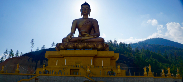 The world's third largest Buddha statue at over 150 feet tall 